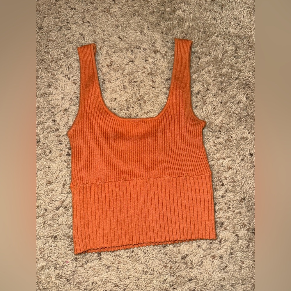 orange crop tank top